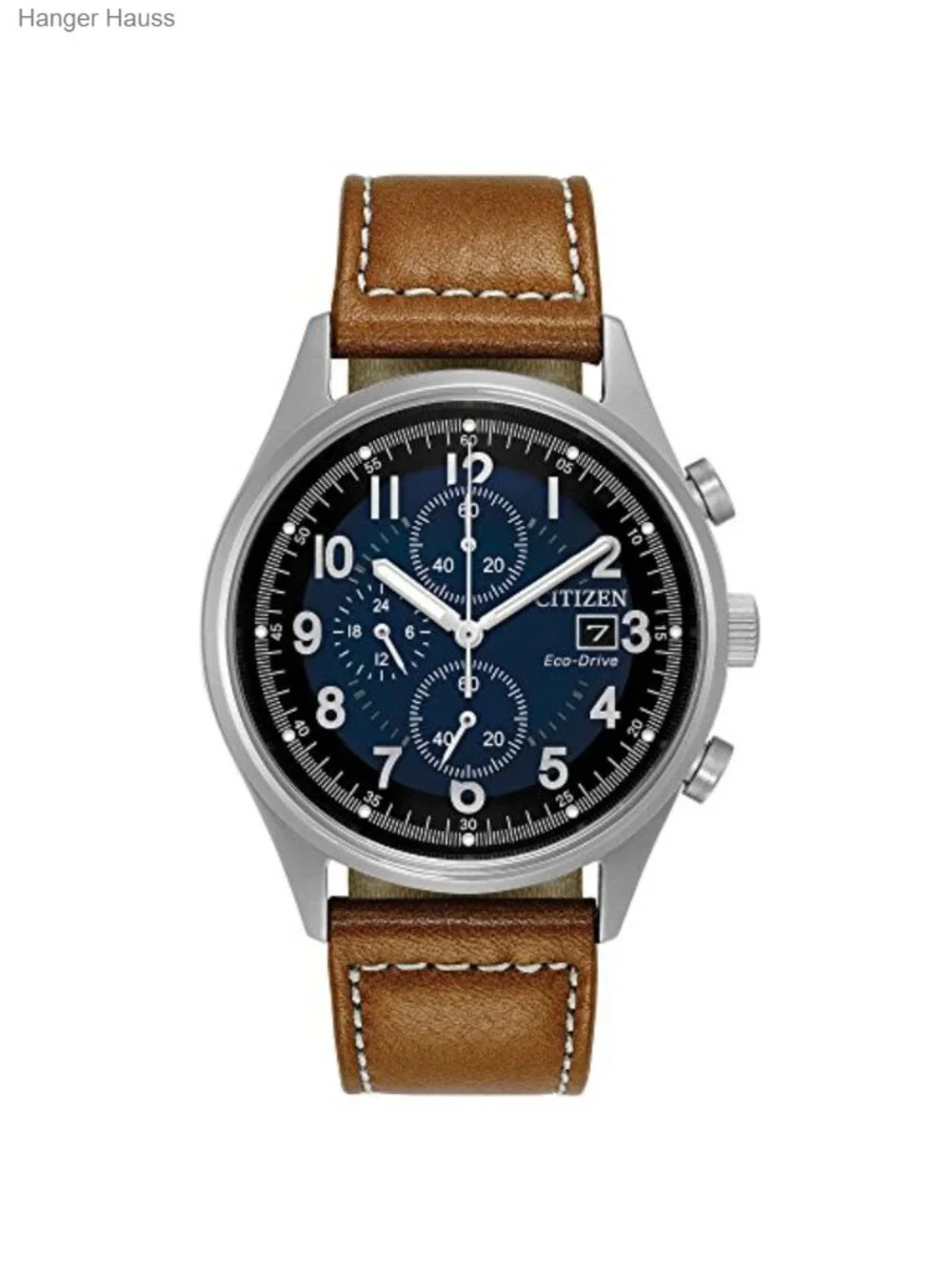 Citizen Eco-Drive Men's Watch Chronograph 42mm Stainless Steel Leather
